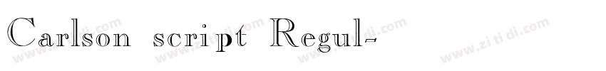 Carlson script Regul字体转换